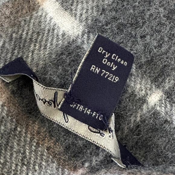 Joseph & Feiss Wool Plaid Scarf British Heritage Preppy Academia Neutral - Picture 4 of 6